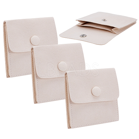 Microfiber Jewelry Flap Pouches ABAG-WH0032-121A-1