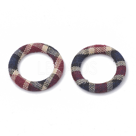 Cloth Fabric Covered Linking Rings WOVE-N009-04B-1