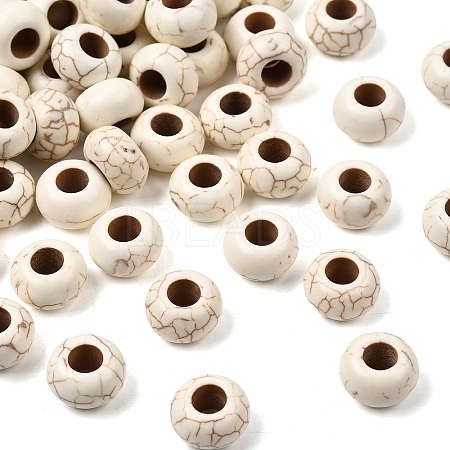 Synthetic Howlite European Beads TURQ-S283-34B-1