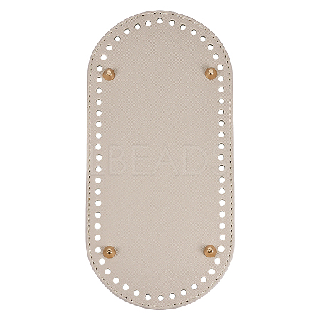 PU Leather Oval Long Bottom for Knitting Bag FIND-WH0032-01C-1
