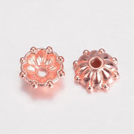 Alloy Fancy Bead Caps PALLOY-D348-09RG-1