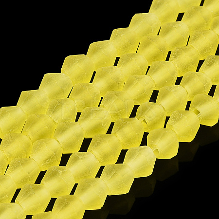 Imitate Austrian Crystal Frosted Glass Beads Strands EGLA-A039-T4mm-MD21-1