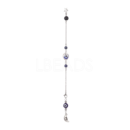 Evil Eye Lampwork Pointed Dowsing Pendulums PALLOY-JF02088-1