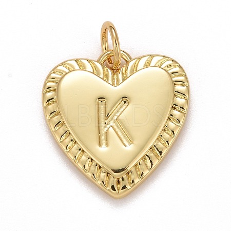Rack Plating Real 18K Gold Plated Brass Pendants KK-E260-01G-K-1