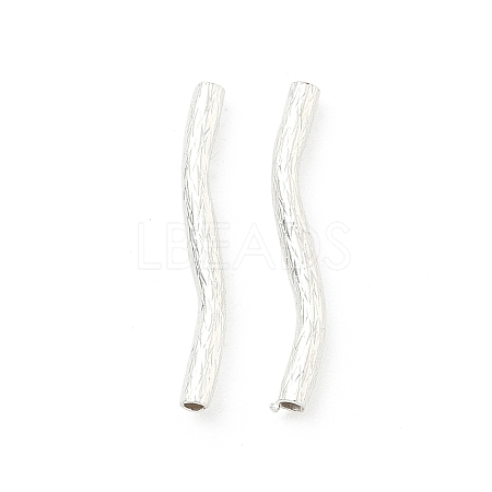 Brass Wavy Tube Beads KK-H532-36B-S-1