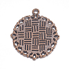 Zinc Alloy Pendant Settings for Cabochon & Rhinestone PALLOY-A15290-R-LF-2