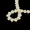 Heart Natural Sea Shell Beads Strands X-SSHEL-F290-07-2