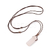 Natural Mixed Gemstone Nugget Pendant Necklace with Waxed Cord for Women NJEW-F306-01-3