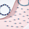 80Pcs Dyed Natural Quartz Round Beads G-SP0001-32-6