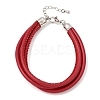 Microfiber Leather Multi-strand Cord Bracelets Makings FB-CBA983F-01P-11-1