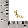 Brass Micro Pave Clear Cubic Zirconia Pendants KK-R162-016C-G-3