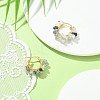 Natural Tourmalinated Quartz Chips Braided Hoop Earrings EJEW-JE04940-26-3