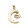 Brass Micro Pave Clear Cubic Zirconia Pendants KK-A221-18E-G-1