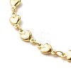 Brass Heart Link Chains Bracelets BJEW-JB06544-4