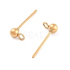 Ion Plating(IP) 304 Stainless Steel Ball Post Stud Earring Findings STAS-E163-44G-01-2