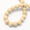Natural Fossil Round Beads Strands X-G-S171-6mm-2