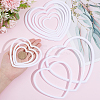 Gorgecraft 18Pcs 6 Style PP Plastic Linking Rings FIND-GF0004-45-3