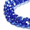 Electroplate Transparent Glass Beads Strands EGLA-A035-T6mm-A21-3