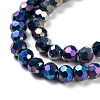 Round Full Rainbow Plated Faceted(32 Facets) Electroplate Glass Beads Strands X-EGLA-J130-FR15-2