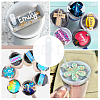 8Pcs Acrylic Heat Transfer Big Pendants FIND-SP0003-10B-4