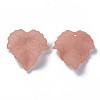 Transparent Frosted Acrylic Leaf Pendants X-PAF002Y-6-2