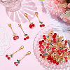 30Pcs 6 Styles Alloy Resin Pendant Decorations HJEW-BM0001-18-4