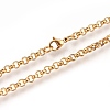 304 Stainless Steel Rolo Chain Necklaces NJEW-G313-13G-2