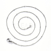 Non-Tarnish 304 Stainless Steel Round Snake Chain Necklace NJEW-S420-009C-P-2