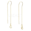 Brass Micro Pave Clear Cubic Zirconia Ear Threads EJEW-JE04295-05-1