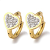 Crystal Rhinestone Heart Hoop Earrings EJEW-A094-03G-1