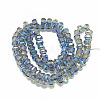 Electroplate Glass Beads Strands EGLA-Q094-A15-2