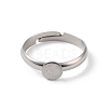 Non-Tarnish 304 Stainless Steel Pad Ring Settings STAS-K278-11A-P-2