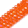 Electroplate Glass Beads Strands X-EGLA-A034-T8mm-B22-4