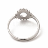 304 Stainless Steel Sunflower Adjustable Ring for Women RJEW-B027-17P-3