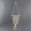 Cotton Cord Macrame Woven Wall Hanging HJEW-C010-08-3