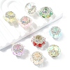 9Pcs 9 Colors Acrylic Rhinestone Rondelle Beads OACR-YW0004-54-2
