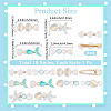 2 Bags 2 Styles Resin & Alloy Alligator Hair Clips AJEW-CY0001-39B-2