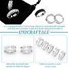5Pcs Brass Wave Open Cuff Ring for Women RJEW-UN0002-33P-4