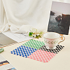 4Pcs 4 Colors Retro Acrylic Cup Mats AJEW-DR0001-14-3