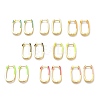 Brass Micro Pave Clear Cubic Zirconia Huggie Hoop Earrings ZIRC-A017-29G-RS-1