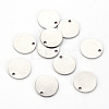 201 Stainless Steel Stamping Blank Tag Pendants STAS-T058-12mm-P-1