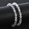 Natural Quartz Crystal Round Beaded Stretch Bracelets GG-CBA12F1-02B-12-1