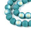 Frosted Opaque Glass Beads Strands GLAA-T032-P10mm-MBB12-3