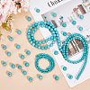 ARRICRAFT 4 Strands 4 Styles Synthetic Turquoise Beads Strands G-AR0005-10-4
