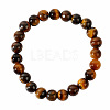 8MM Round Natural Tiger Eye Beaded Stretch Bracelets for Men GW6594-5