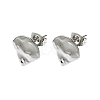 Non-Tarnish 304 Stainless Steel Stud Earring Findings STAS-L024-003P-04-1