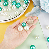   60Pcs 3 Colors Custom Resin Imitation Pearl Beads RESI-PH0001-90-3
