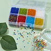 8 Colors Glass Seed Beads SEED-YW0001-56-6