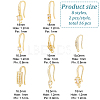 8 Pairs 8 Styles Brass Micro Pave Clear Cubic Zirconia Earring Hooks ZIRC-BC0001-25-2