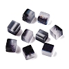 Frosted Glass Beads with Golden Glitter Powder DGLA-NH001-6mm-01B-1